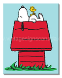 Snoopy & Woodstock Tin Sign-12X16 Sign