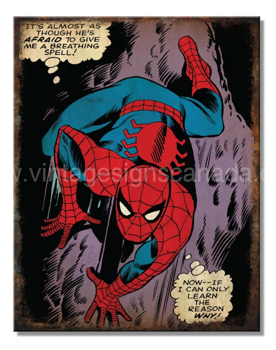 Spider Man Wall Tin Sign-12X16 Sign