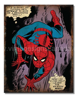 Spider Man Wall Tin Sign-12X16 Sign