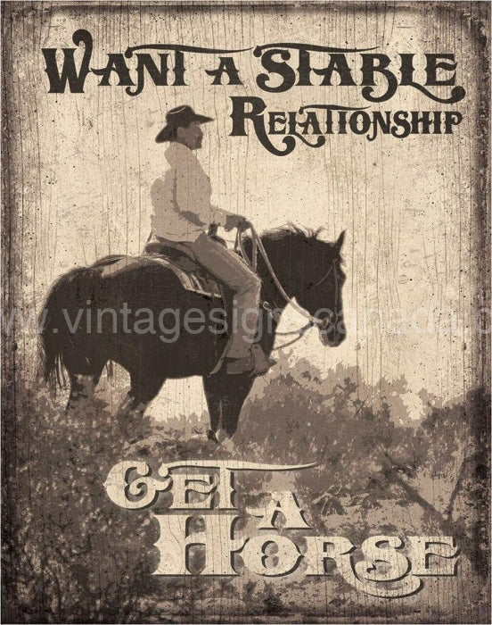 Stable Relationship Tin Sign