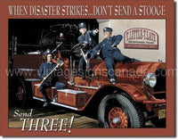 Stooges Fire Dept. Tin Sign