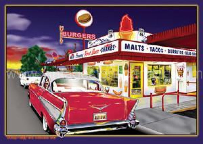 Stop Off On Route 66 Tin Sign