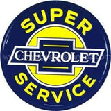 Super Chevrolet Service 24 Round Tin Sign