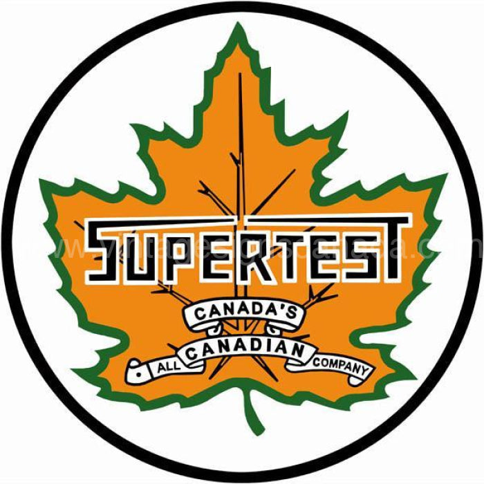Small Super Test Sign Supertest Round Sign | Vintage Signs Canada