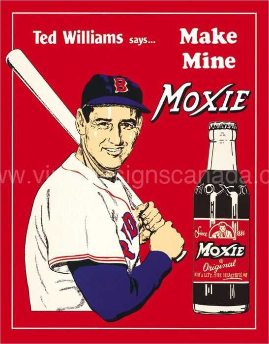 Teds Moxie Tin Sign