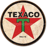 Texaco 36 Round 12 Tin Sign