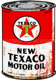 Texaco Motor Oil Can Cut Out Metal Sign-16X23 Metal Sign