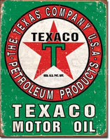 Texaco Motor Oil Tin Sign