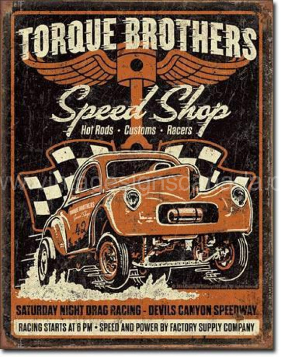 Torque Bros-Gasser Tin Sign