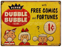 Vintage Dubble Bubble Gum Sign-9X12 Tin Sign