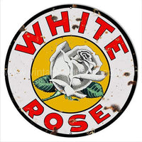 White Rose Motor Oil Metal Sign Tin