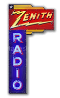 1936 Zenith Radio Vintage Metal Sign-9X17 Metal Sign