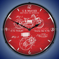 1941 Indian Motorcycle Patent Led Clock