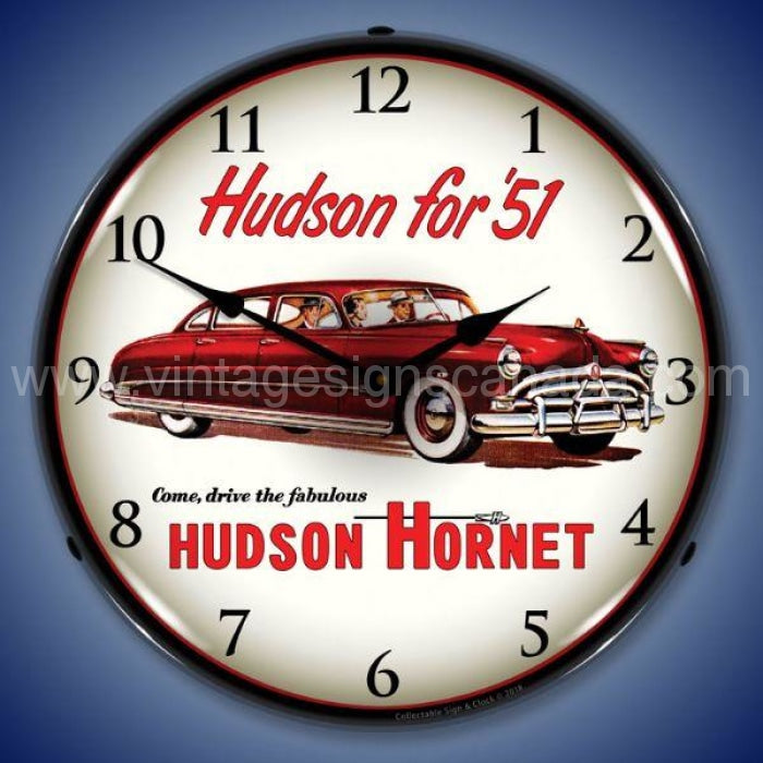1951 Hudson Hornet Led Clock