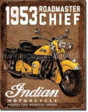 1953 Indian Roadmaster Tin Sign - Vintage Signs Canada
