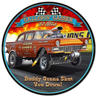 1957 Ford Gasser Vintage Metal Sign-14X14 Metal Sign