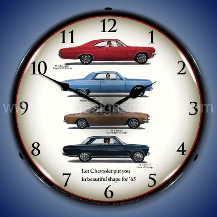 1965 Chevrolet Lineup Led Clock