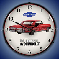 1966 Chevy 11 Nova Super Sport Led Clock