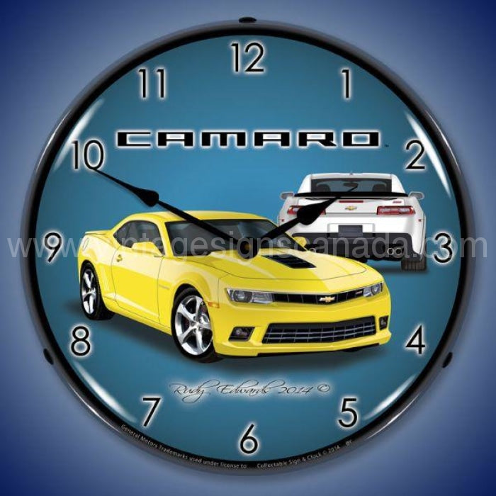 2014 Ss Camaro Bright Yellow Led Clock