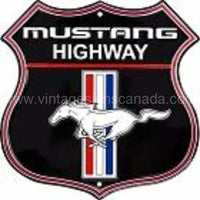 24 Die-Cut Mustang Highway Tin Sign