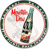 24" Mountain Dew Tin Sign - Vintage Signs Canada