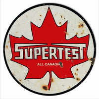 30 Steel Supertest Canadian Motor Oil Sign Tin