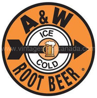 A & W Root Beer-Ice Cold Tin Sign - Vintage Signs Canada