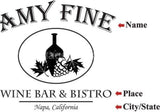 Amy Fine Bistro Personalized Quarter Barrel Sign