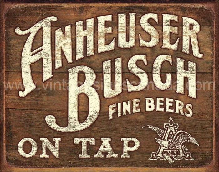 Anheuser Busch Fine Beers Tin Sign-16X12 Sign