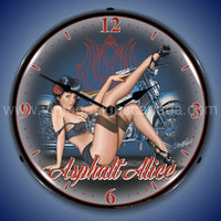 Asphalt Alice Led Clock
