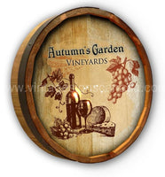 Autumn's Garden Quarter Barrel Sign - Vintage Signs Canada