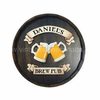 Beer Mugs Personalized Quarter Barrel Sign