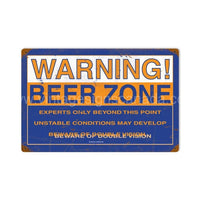 Beer Zone Tin Sign - Vintage Signs Canada