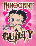 Betty Boop Guilty Tin Sign-12X16 Sign
