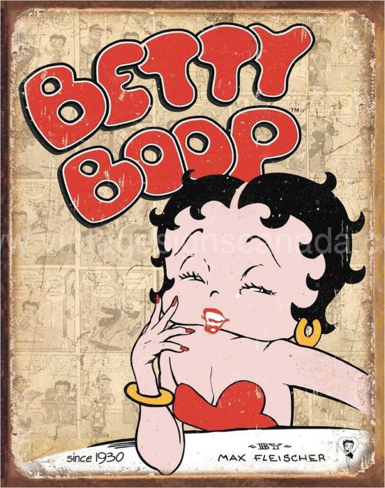 Betty Boop Retro Panels Tin Sign-12X16 Sign