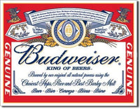 Budweiser King Of Beers Tin Sign-16X12 Sign