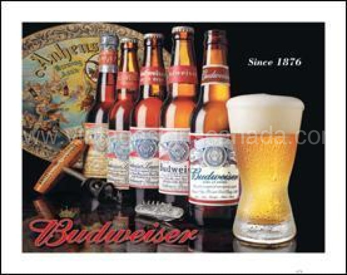 Budweiser Tin Sign - Vintage Signs Canada