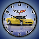 C6 Corvette Velocity Yellow Led Clock