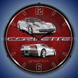 C7 Corvette Blade Silver Led Clock