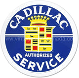 Cadillac Service 24 Round Tin Sign
