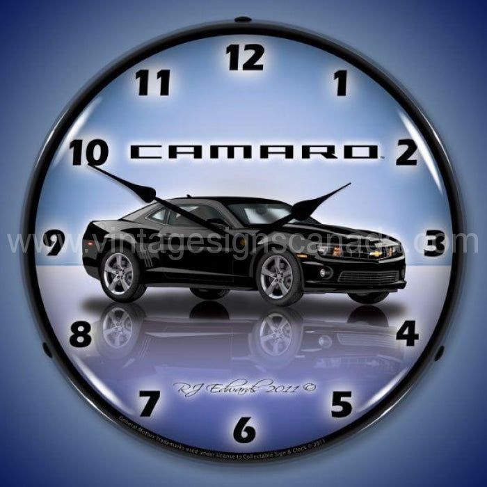 Camaro G5 Black Led Clock