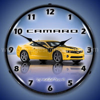 Camaro G5 Rally Yellow Led Clock