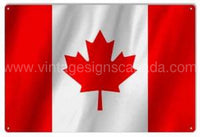 Canada Flag Reproduction Metal Sign-18X12 Tin Signs