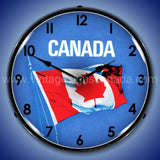 Canadian Flag Led Clock