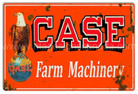 Case Farm Machinery Reproduction Large Country Metal Sign-24X16 Metal Sign