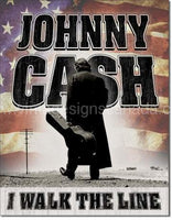 Cash-Walk The Line Tin Sign-12X16 Sign