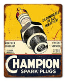 Champion Spark Plugs Vintage Metal Sign-12X15 Metal Sign