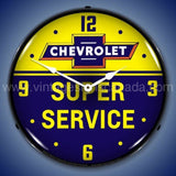 Chevrolet Bowtie Super Service Led Clock