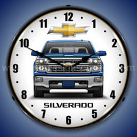 Chevrolet Silverado Blue Led Clock