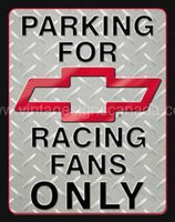 Chevy Racing Parking Tin Sign - Vintage Signs Canada